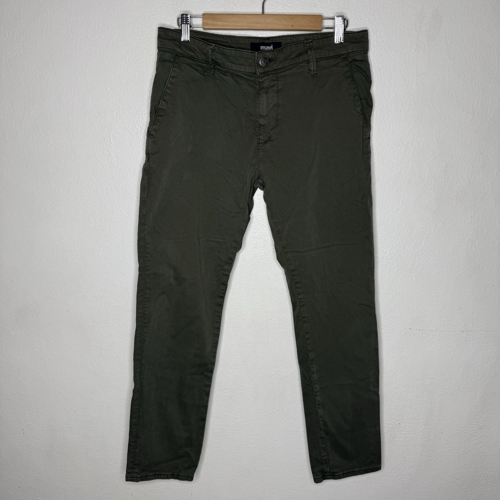 Mavi Johnny Military Green Pants Men's 31x30 (measures 33x29) Cotton Stretch‎